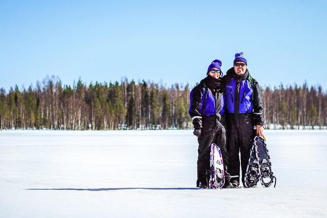 Snowshoe Trip in the Forest - Searching for animal tracks among the trees