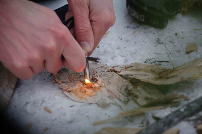 Snowshoeing Adventure with Ice-Fishing, Fire and Survival - Learning to read the route with a map and compass