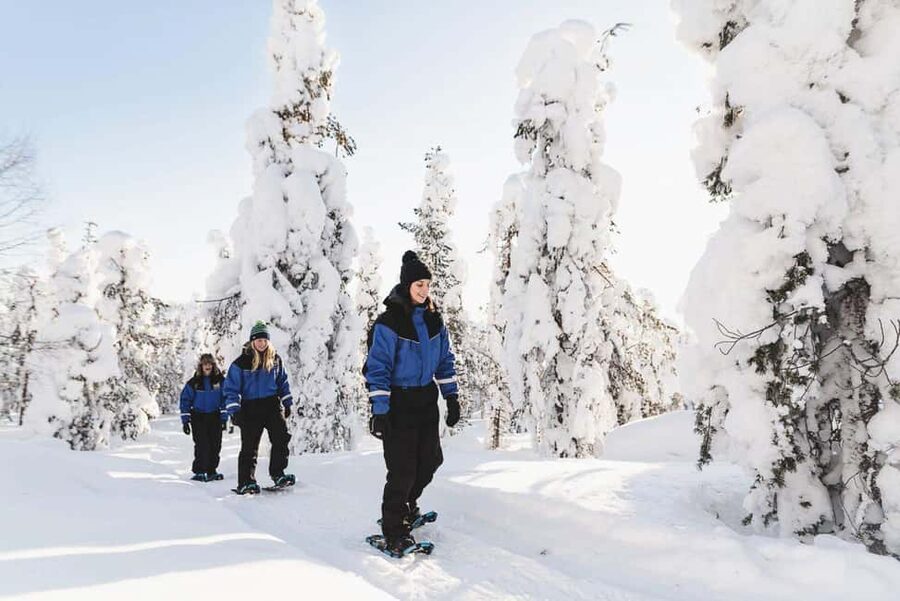 Snowshoeing in the Arctic Wilderness - Fitting the snowshoes and reading the snow