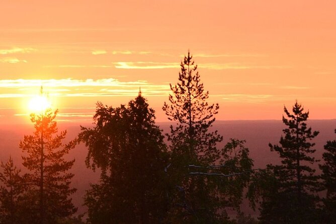 Sunset at the Arctic Circle - The Arctic sunset from the wooden tower