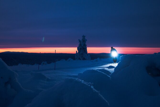 Winter afternoon group Ride in Saariselkä - Returning by helmet light in winter