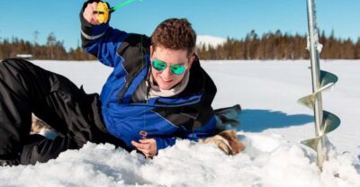 Snowmobile Adventure with Ice Fishing